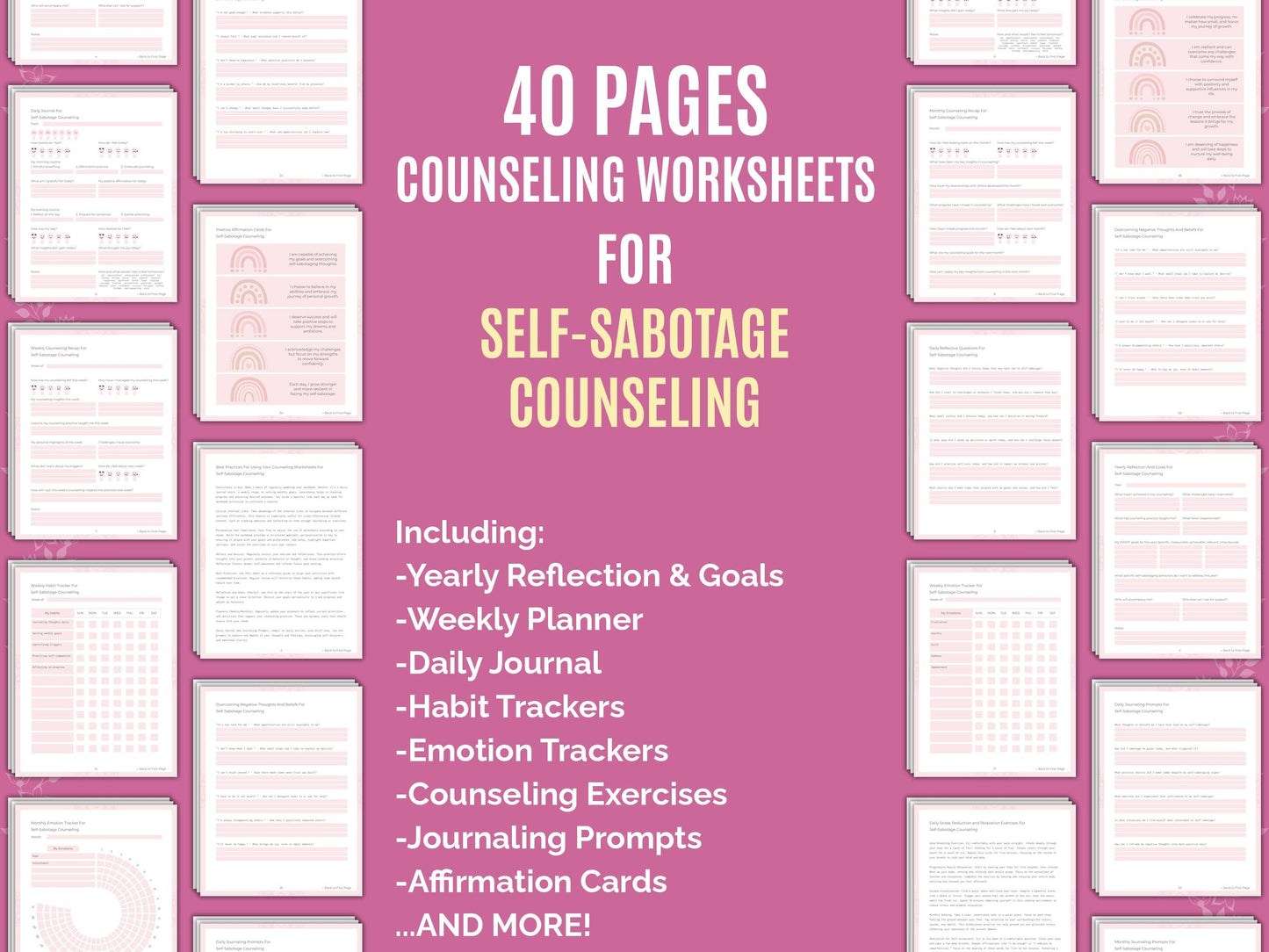 Counseling Therapist Worksheets