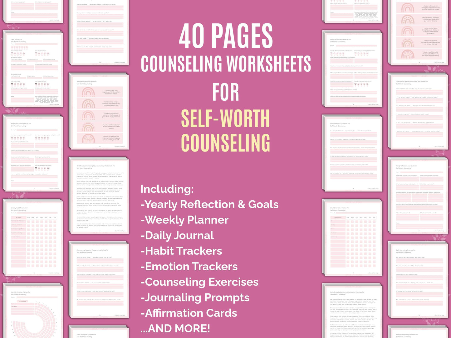 Counseling Therapist Worksheets