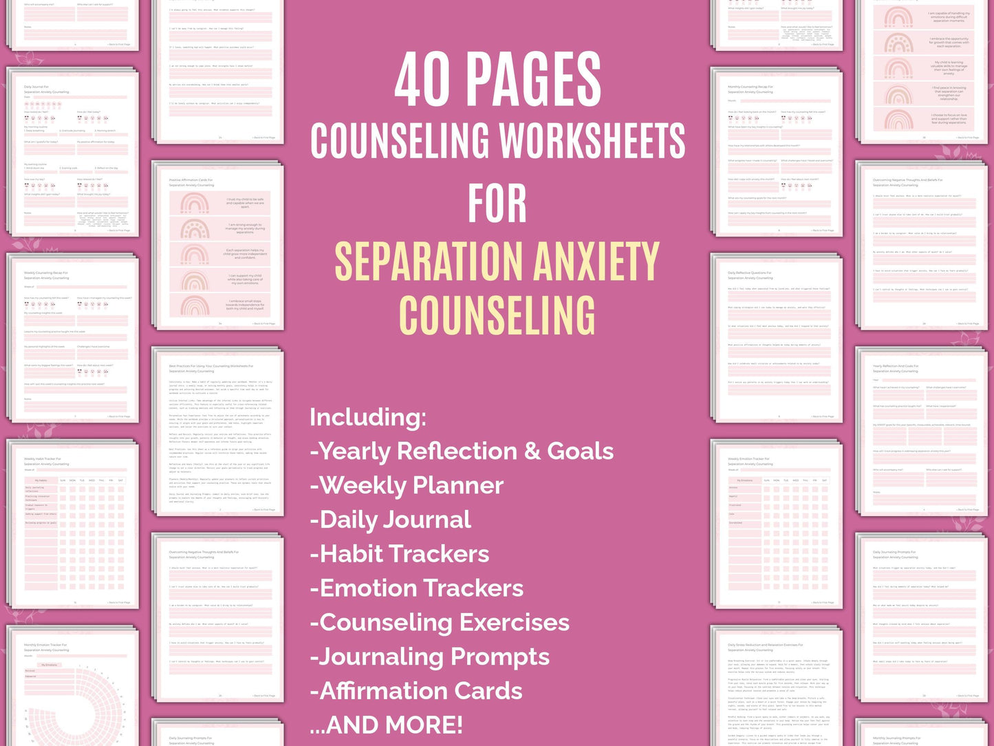 Counseling Therapist Worksheets