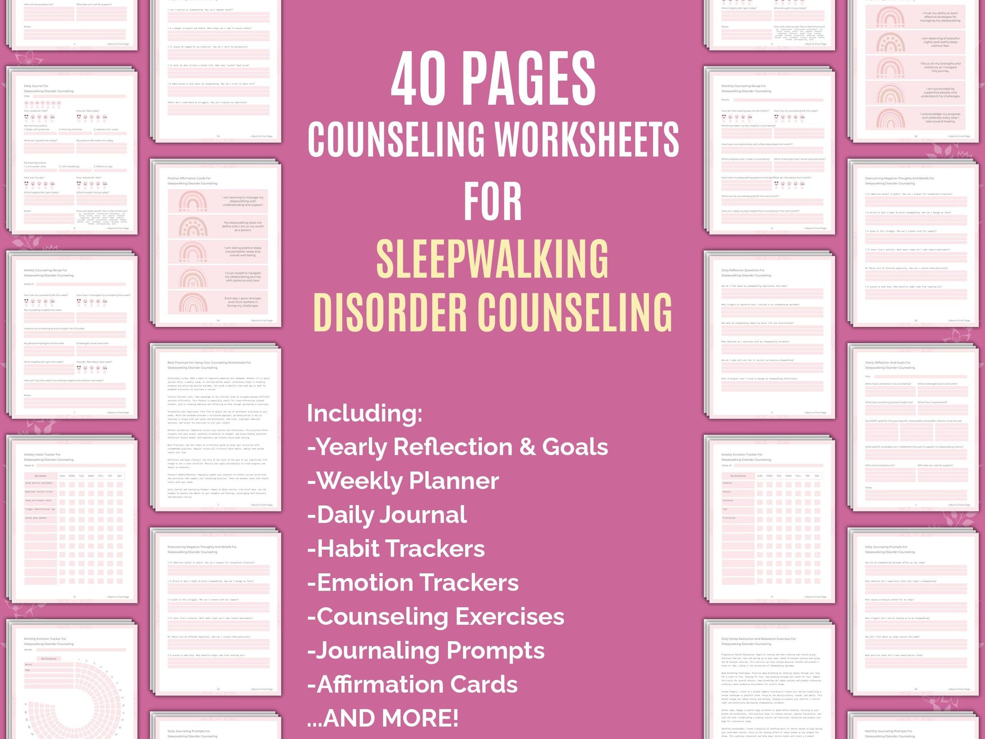 Counseling Therapist Worksheets