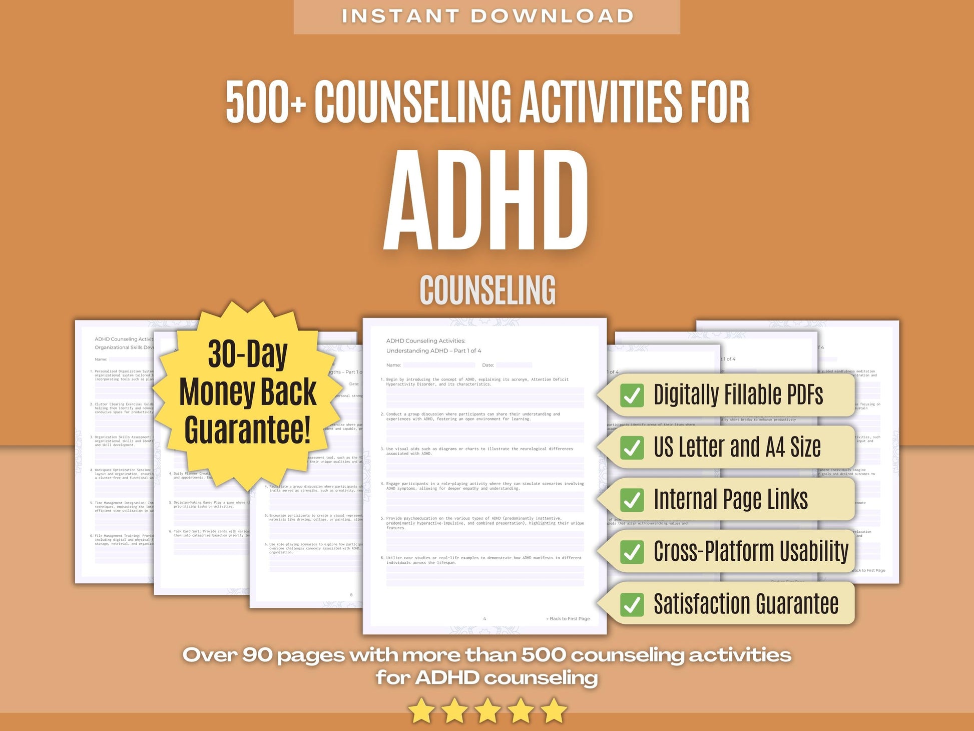 ADHD Counseling Psychology Workbooks