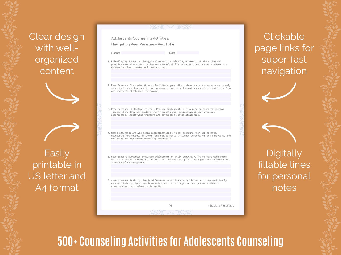 Adolescents Counseling Counseling Templates