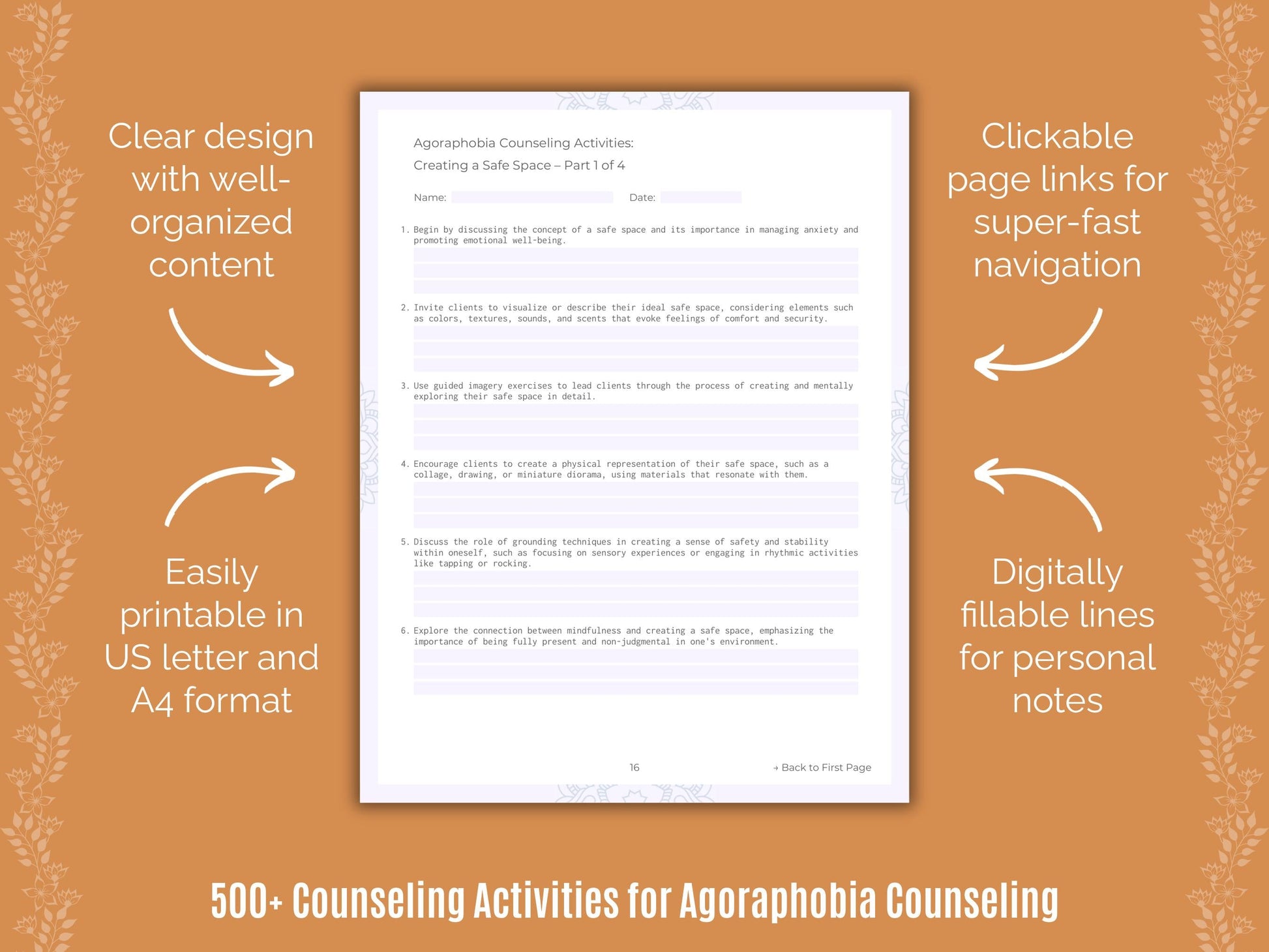 Agoraphobia Counseling Counseling Templates