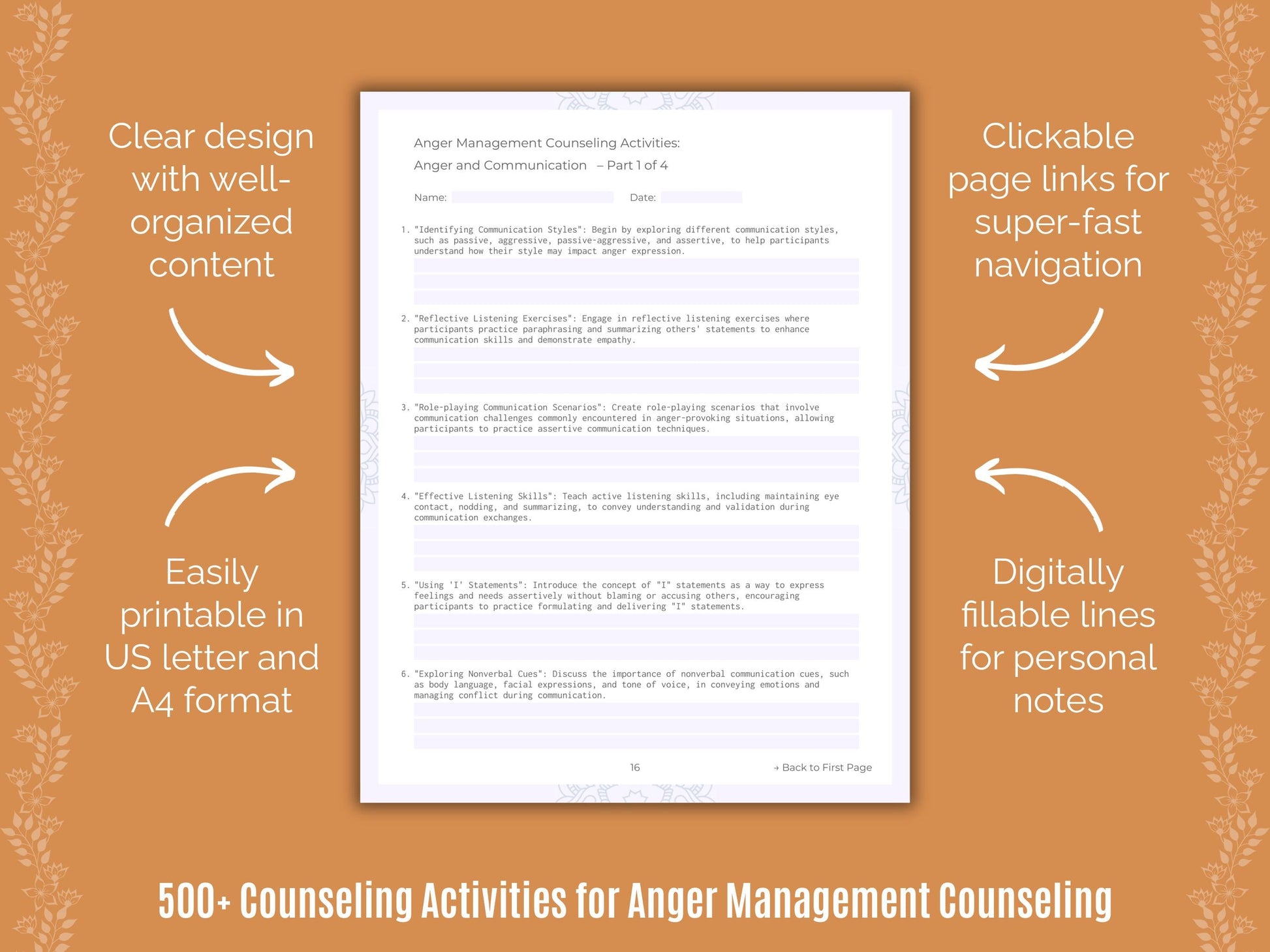 Anger Management Counseling Counseling Templates