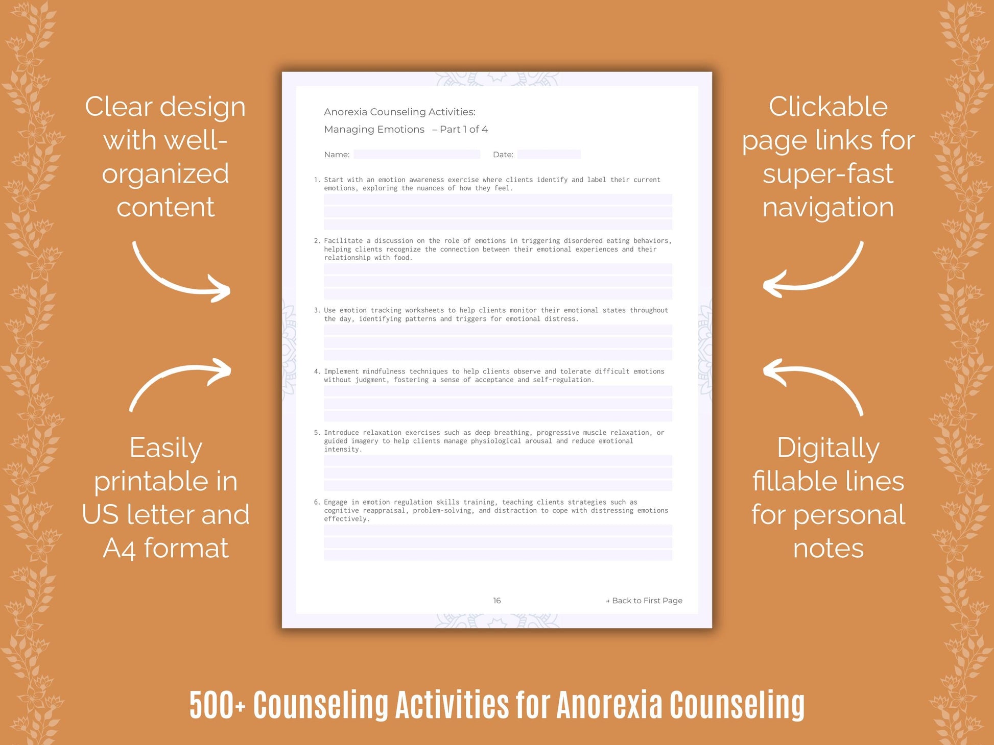 Anorexia Counseling Counseling Templates