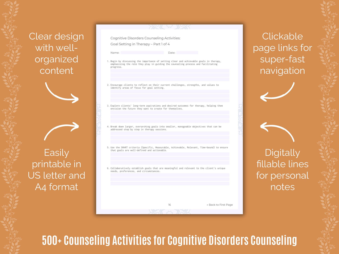 Cognitive Disorders Counseling Counseling Templates