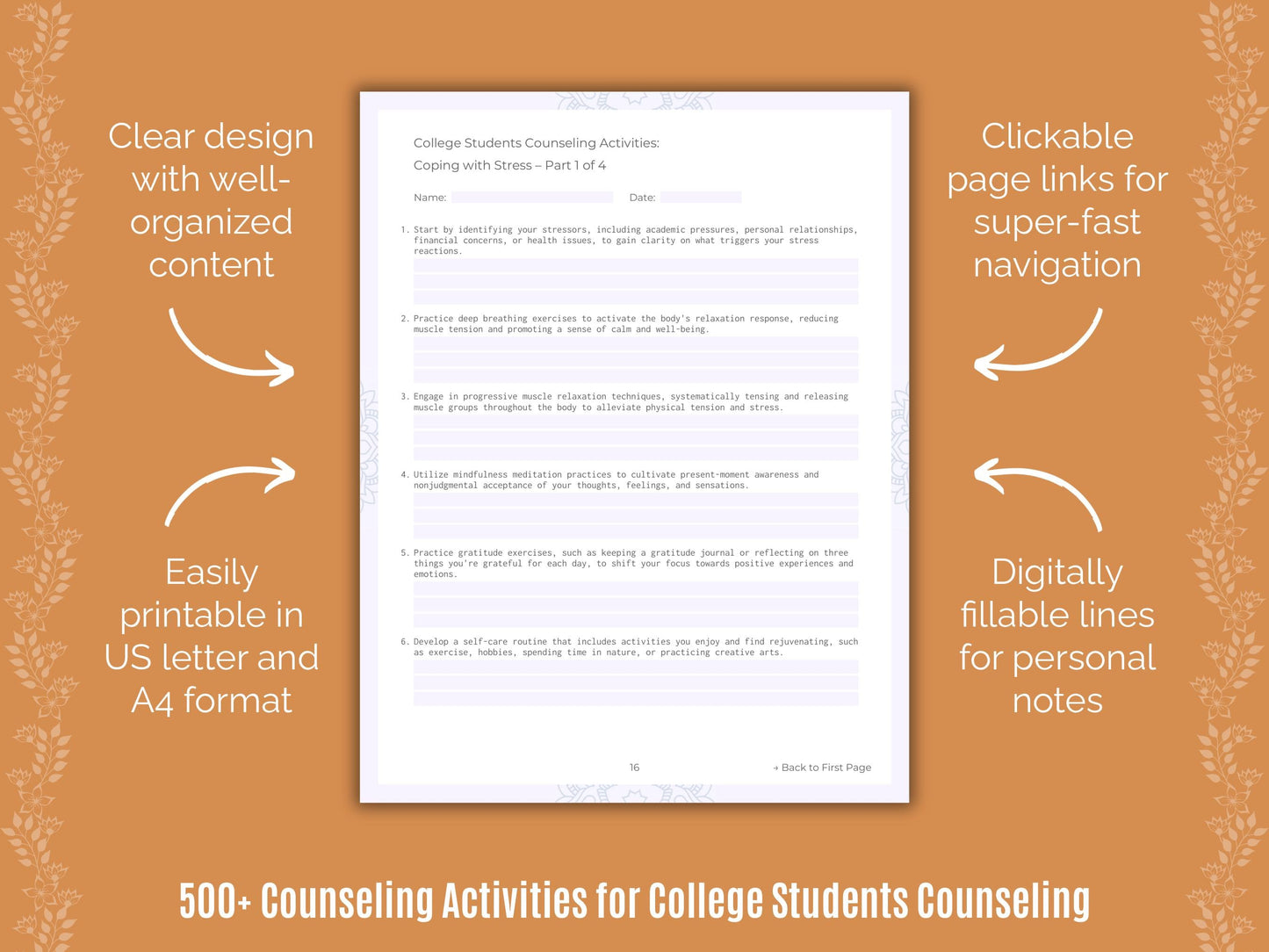 College Students Counseling Counseling Templates
