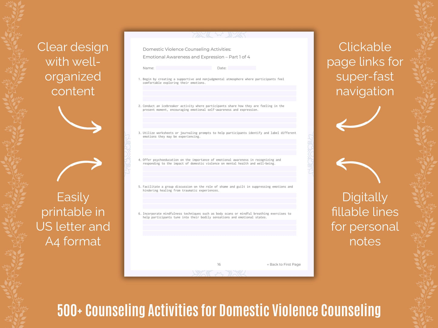 Domestic Violence Counseling Counseling Templates