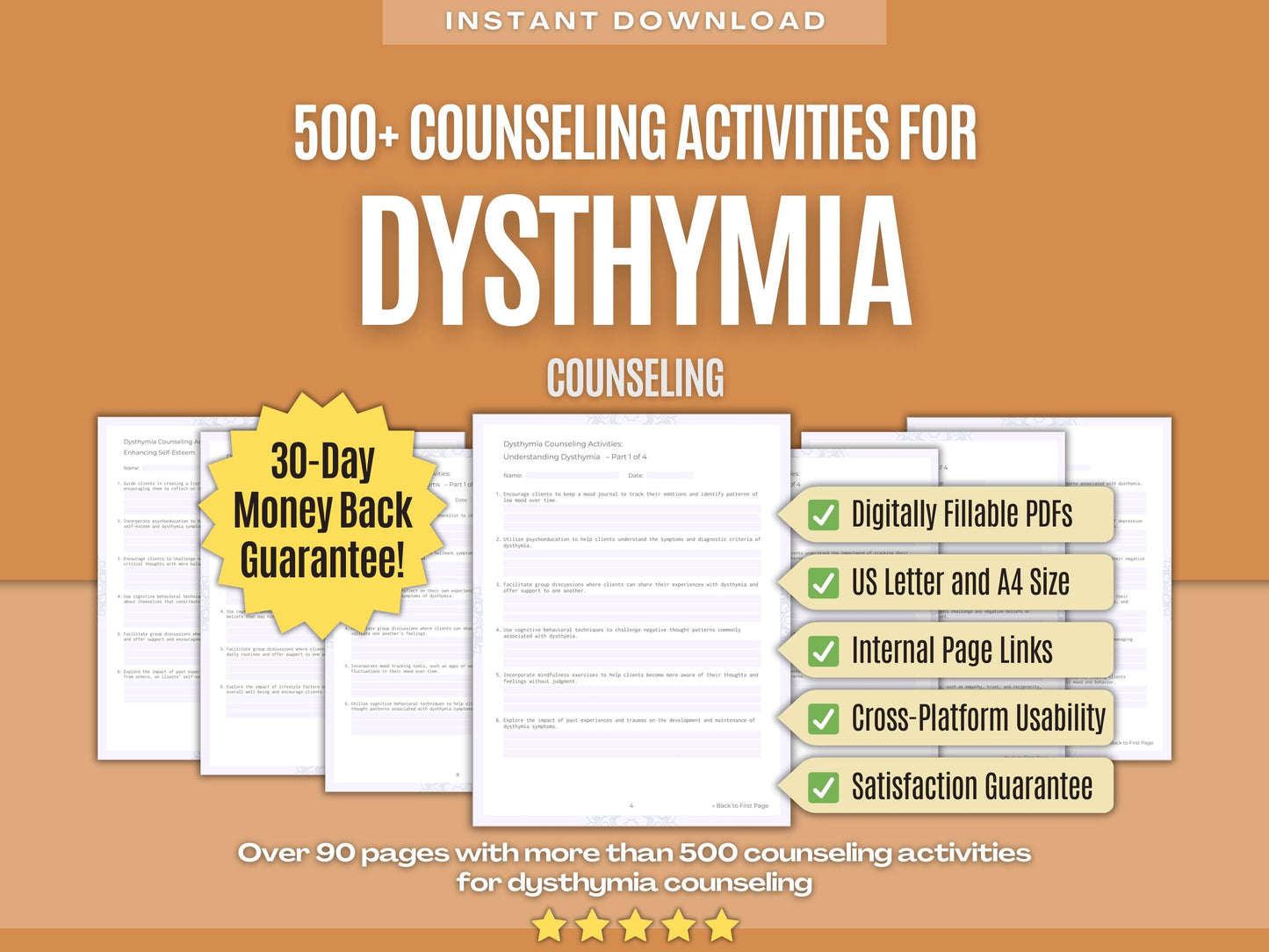 Dysthymia Counseling Psychology Workbooks