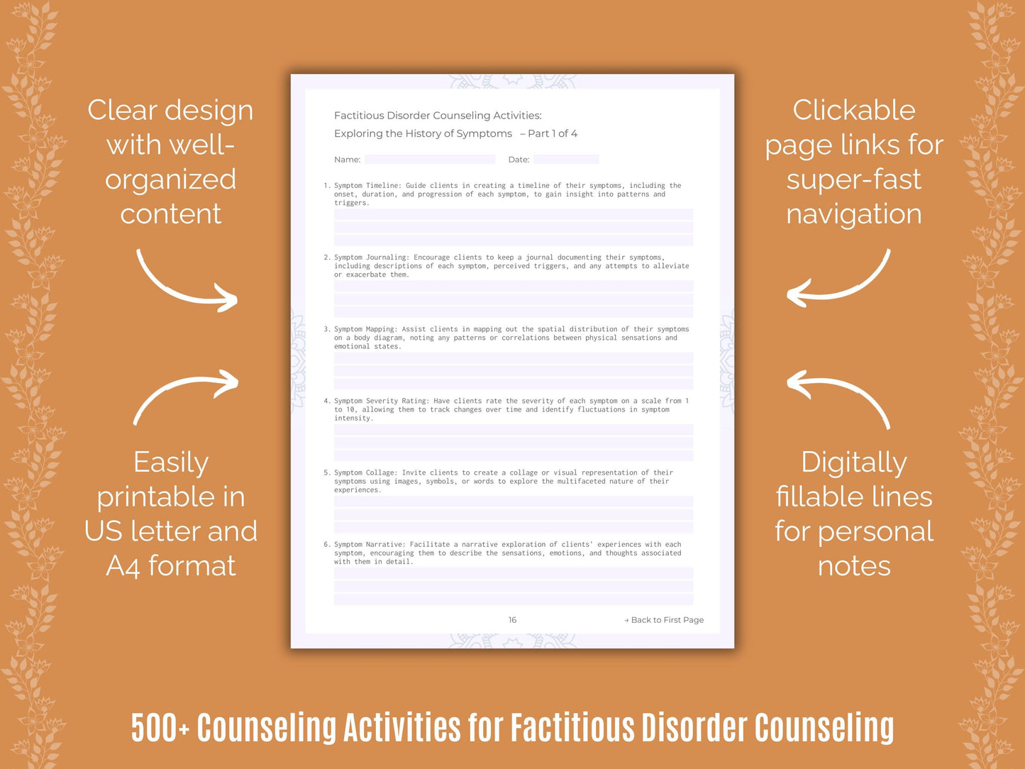 Factitious Disorder Counseling Counseling Templates