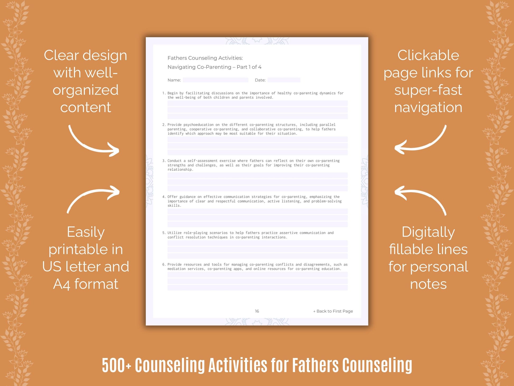 Fathers Counseling Counseling Templates