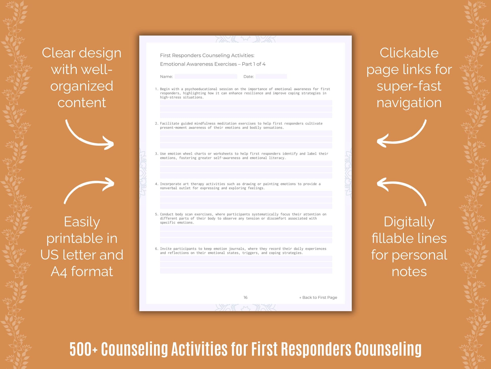 First Responders Counseling Counseling Templates