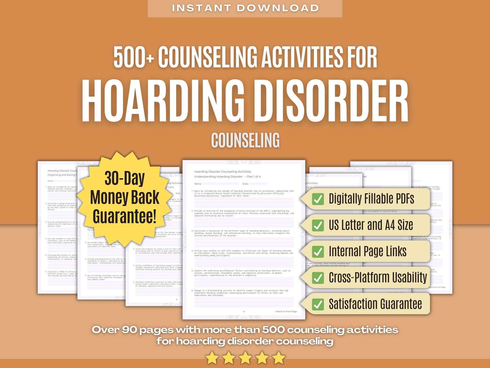 Hoarding Disorder Counseling Psychology Workbooks