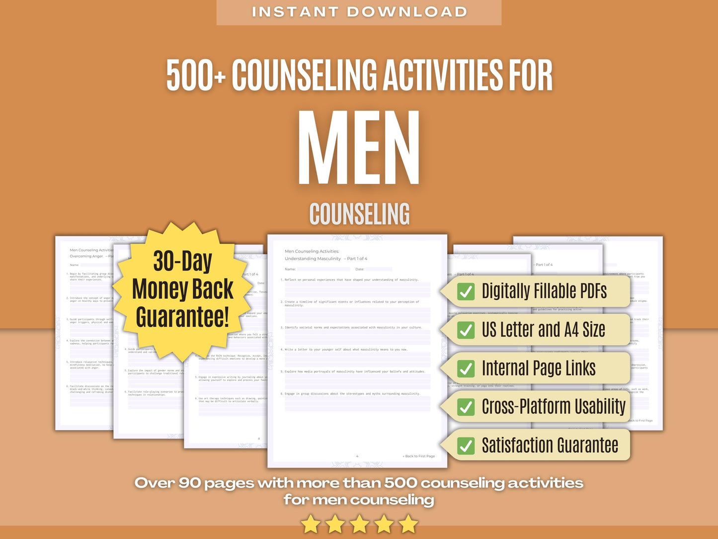 Men Counseling Psychology Workbooks