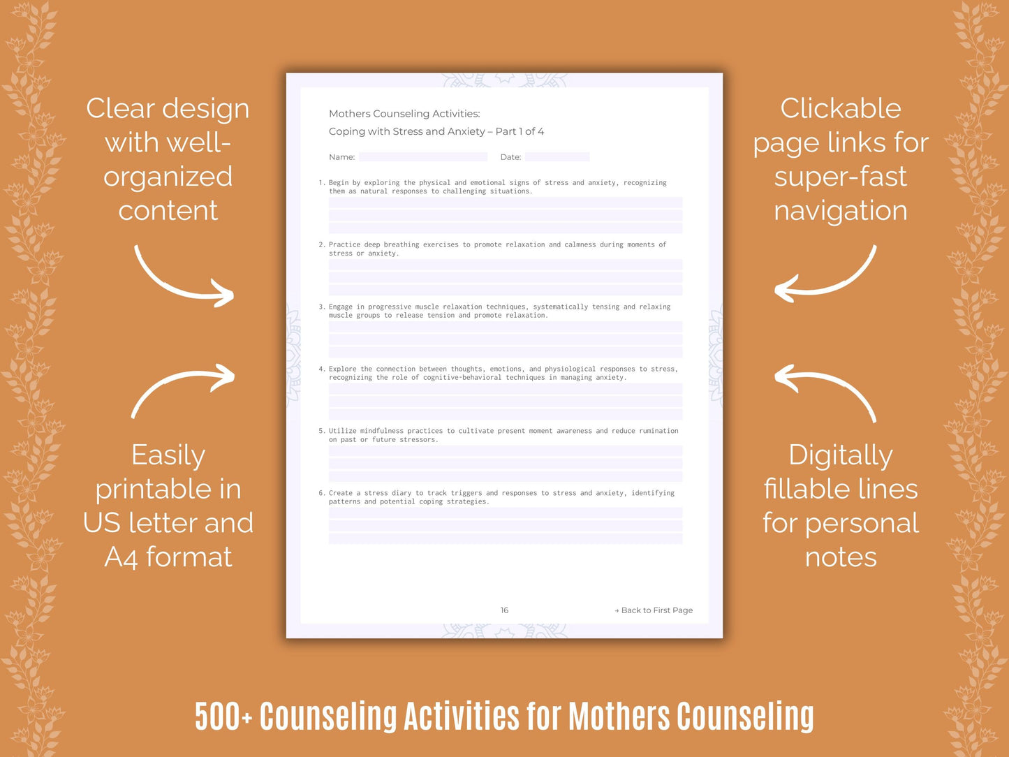 Mothers Counseling Counseling Templates