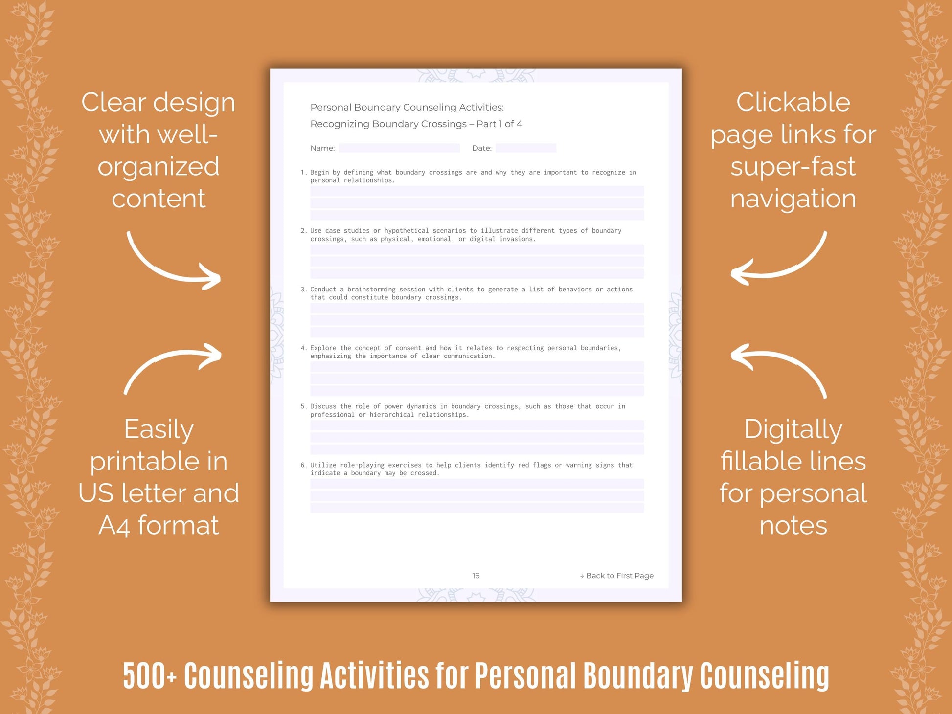 Personal Boundary Counseling Counseling Templates