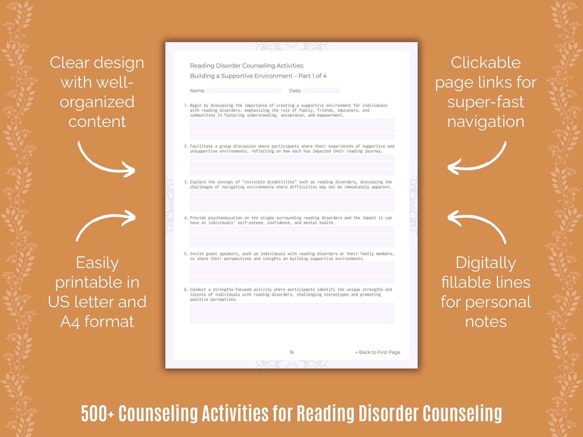 Reading Disorder Counseling Counseling Templates