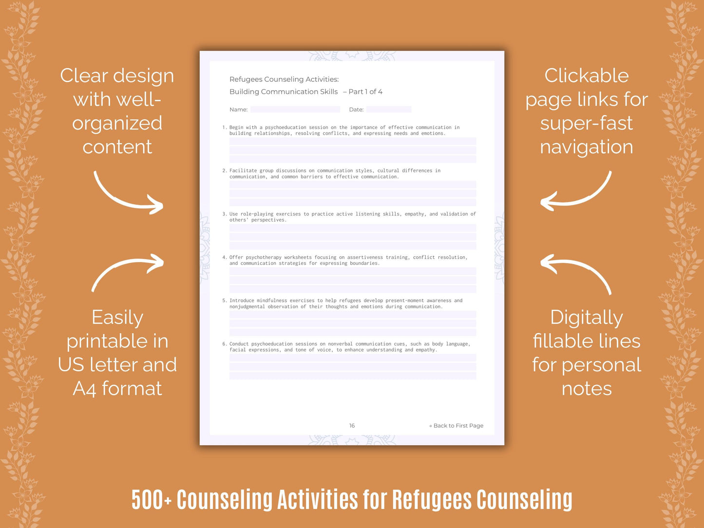 Refugees Counseling Counseling Templates