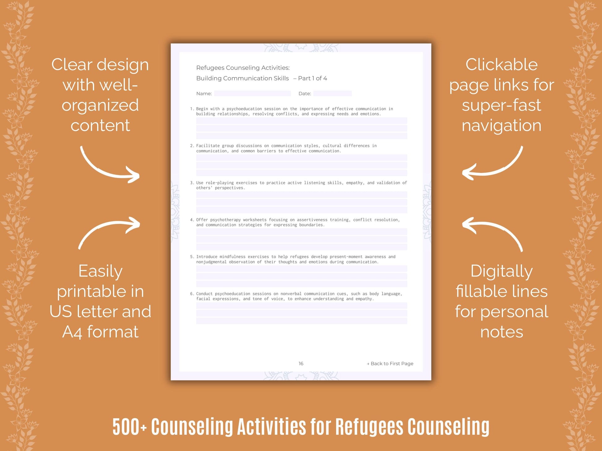 Refugees Counseling Counseling Templates