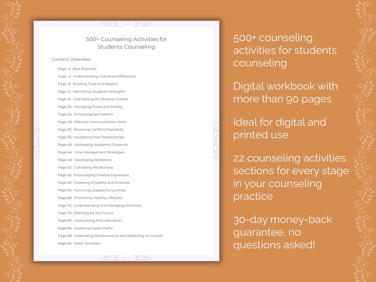 Students Counseling Therapist Worksheets