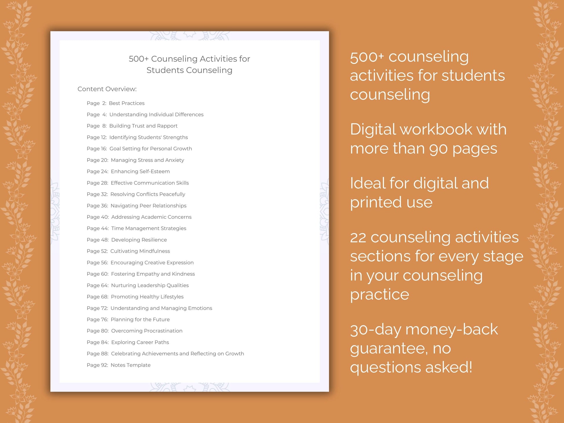 Students Counseling Therapist Worksheets