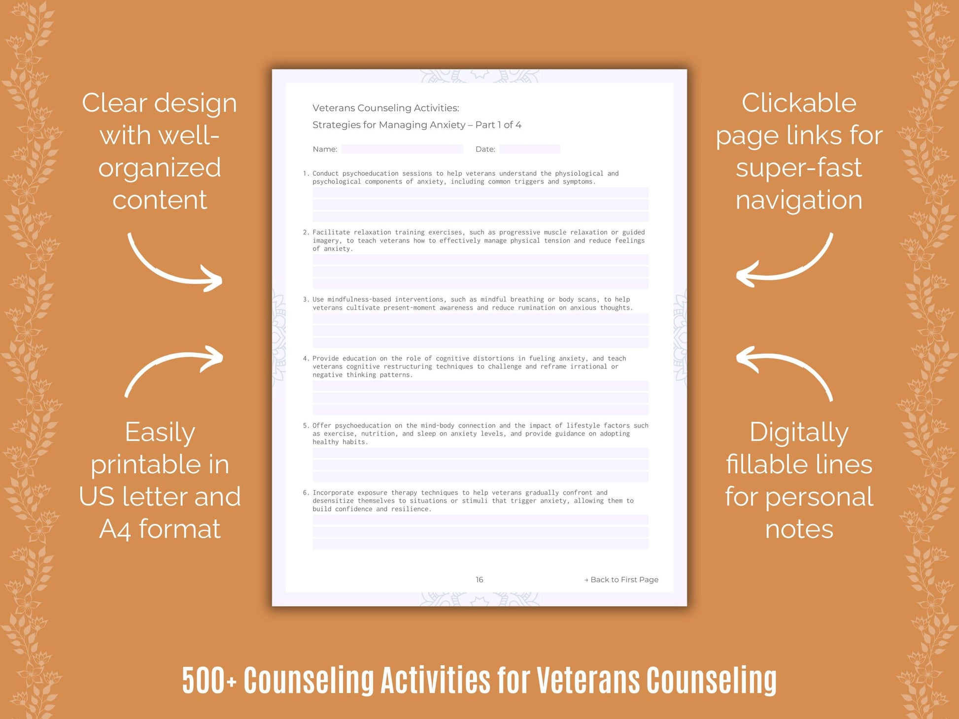 Veterans Counseling Counseling Templates