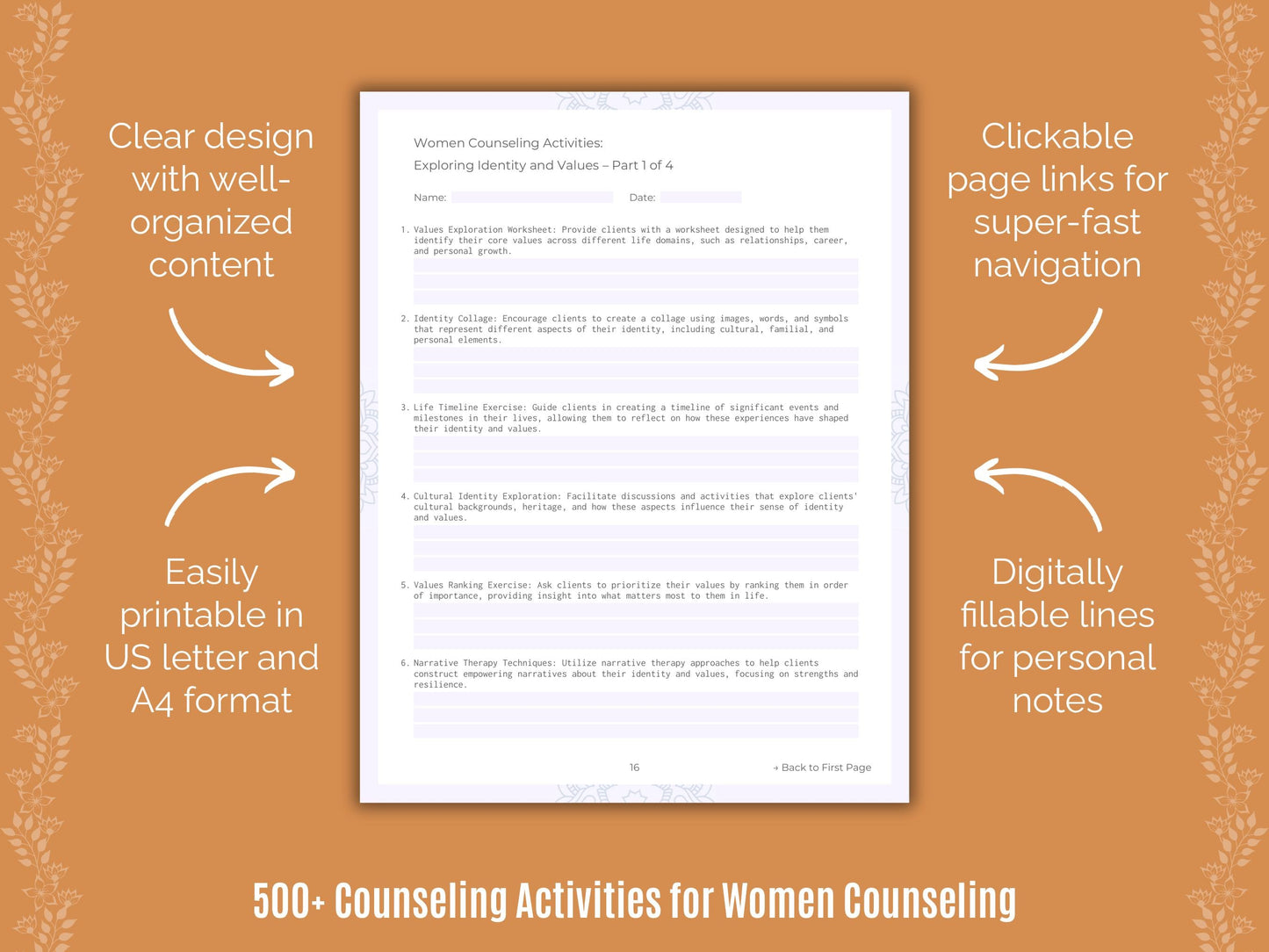 Women Counseling Counseling Templates