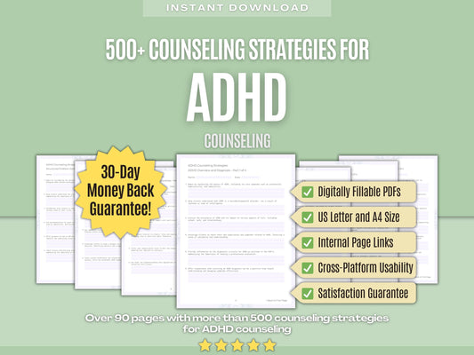 ADHD Counseling Psychology Workbooks