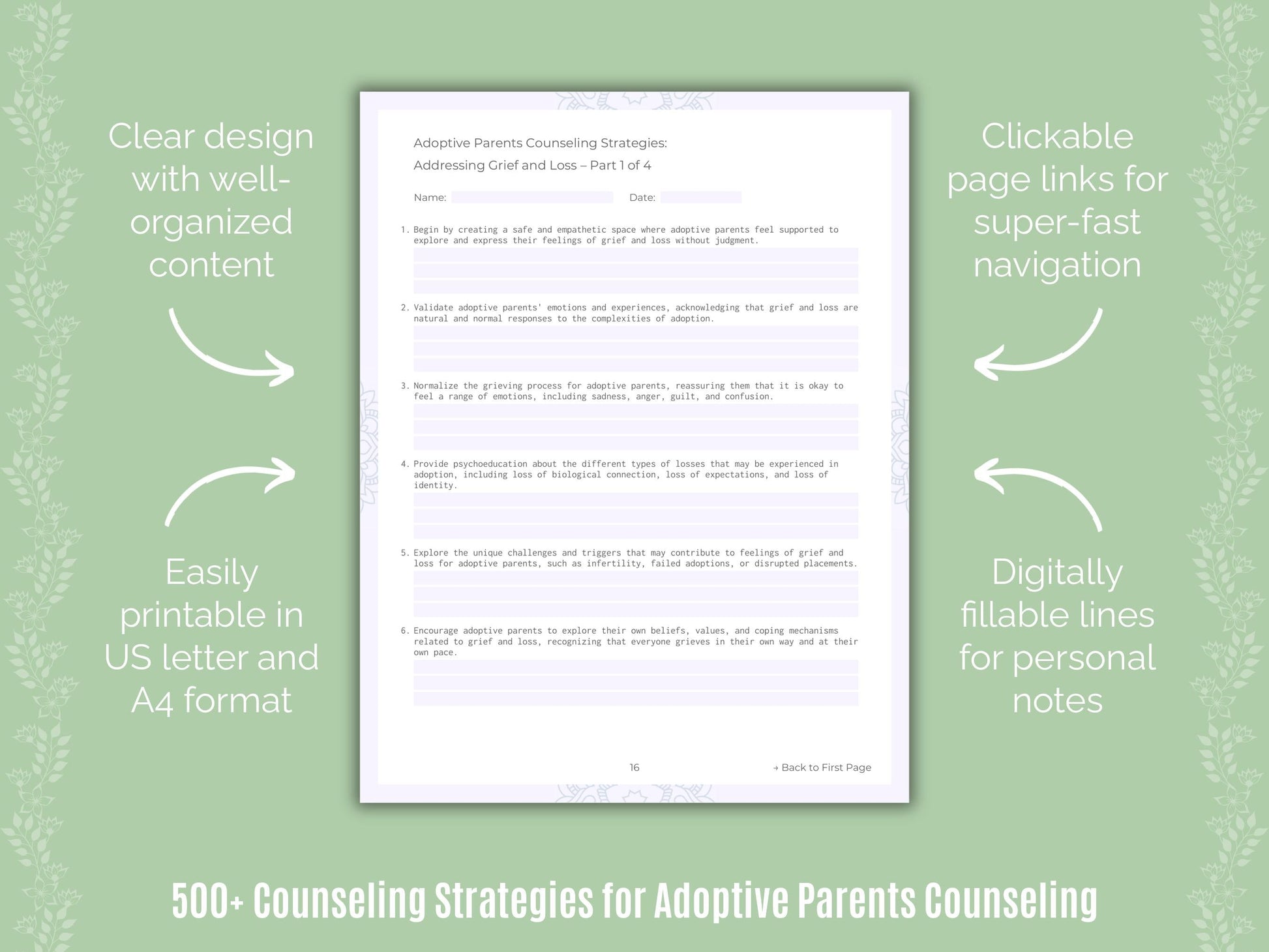 Adoptive Parents Counseling Counseling Templates