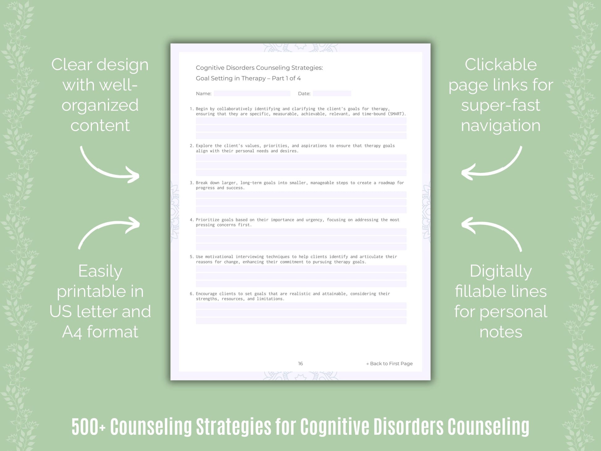 Cognitive Disorders Counseling Counseling Templates