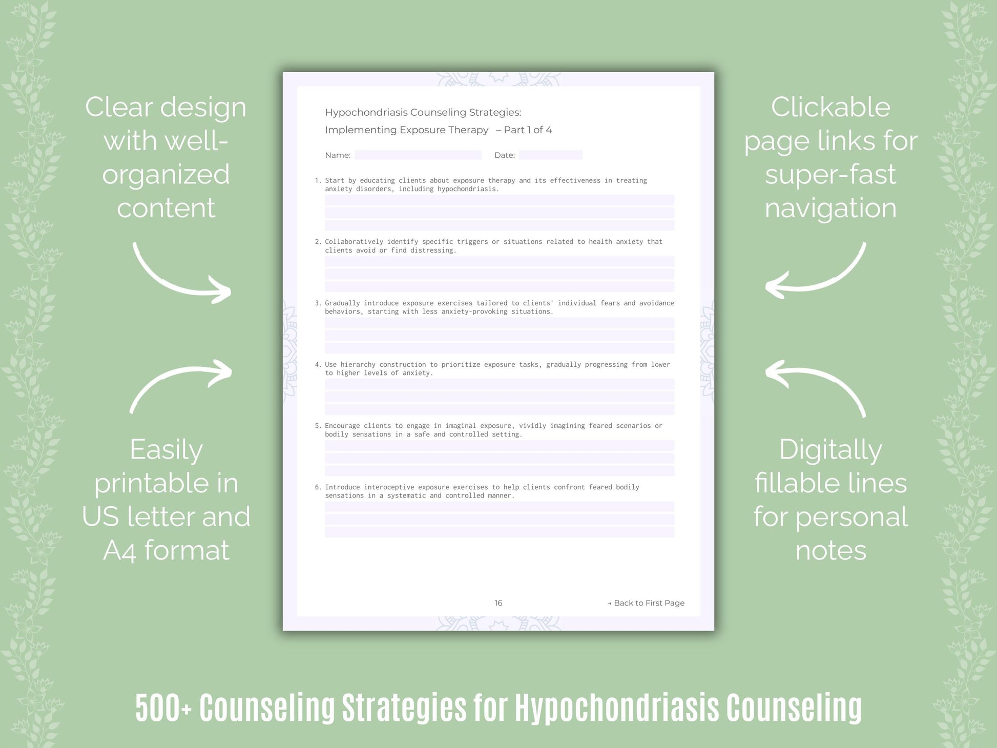 Hypochondriasis Counseling Counseling Templates