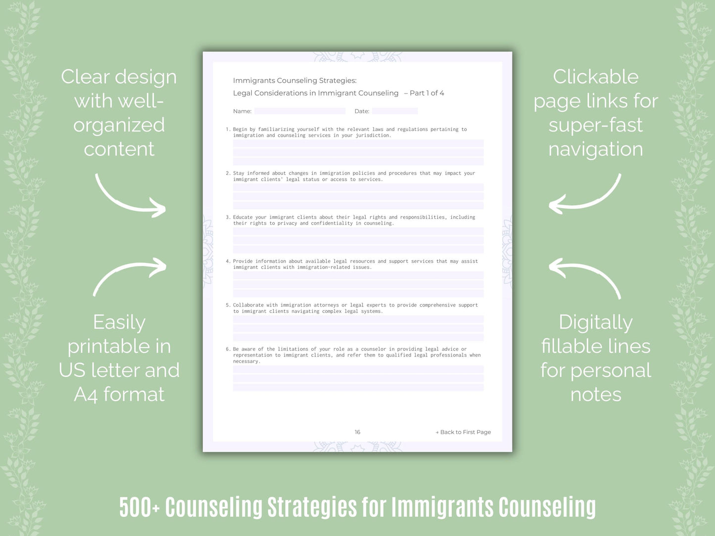 Immigrants Counseling Counseling Templates
