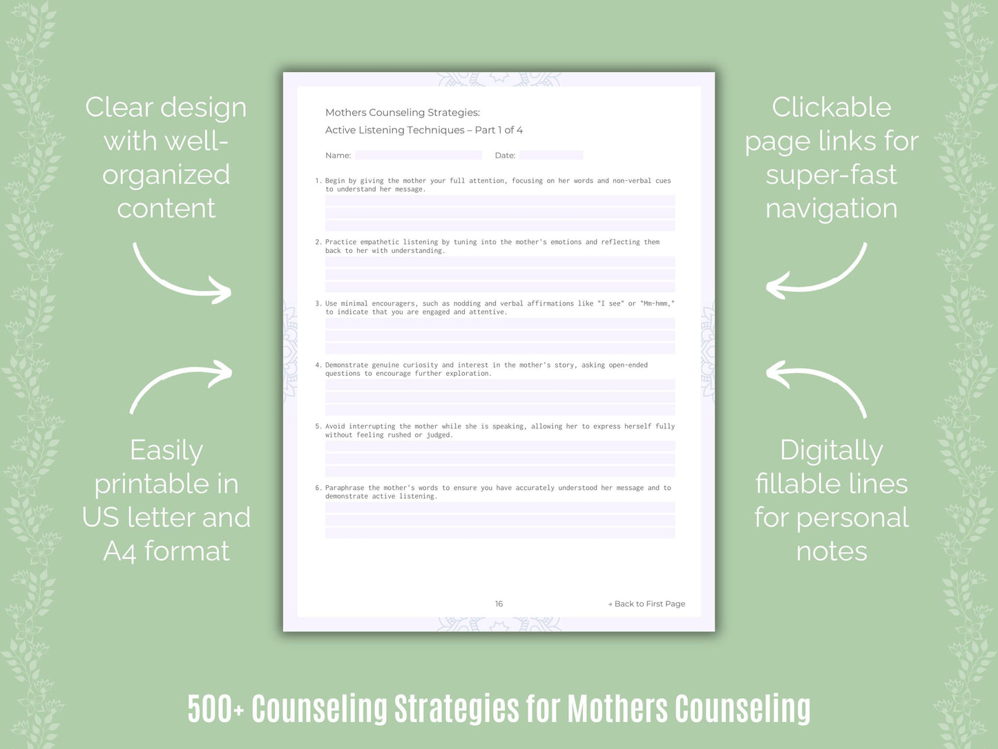 Mothers Counseling Counseling Templates