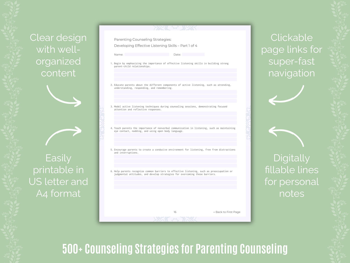 Parenting Counseling Counseling Templates