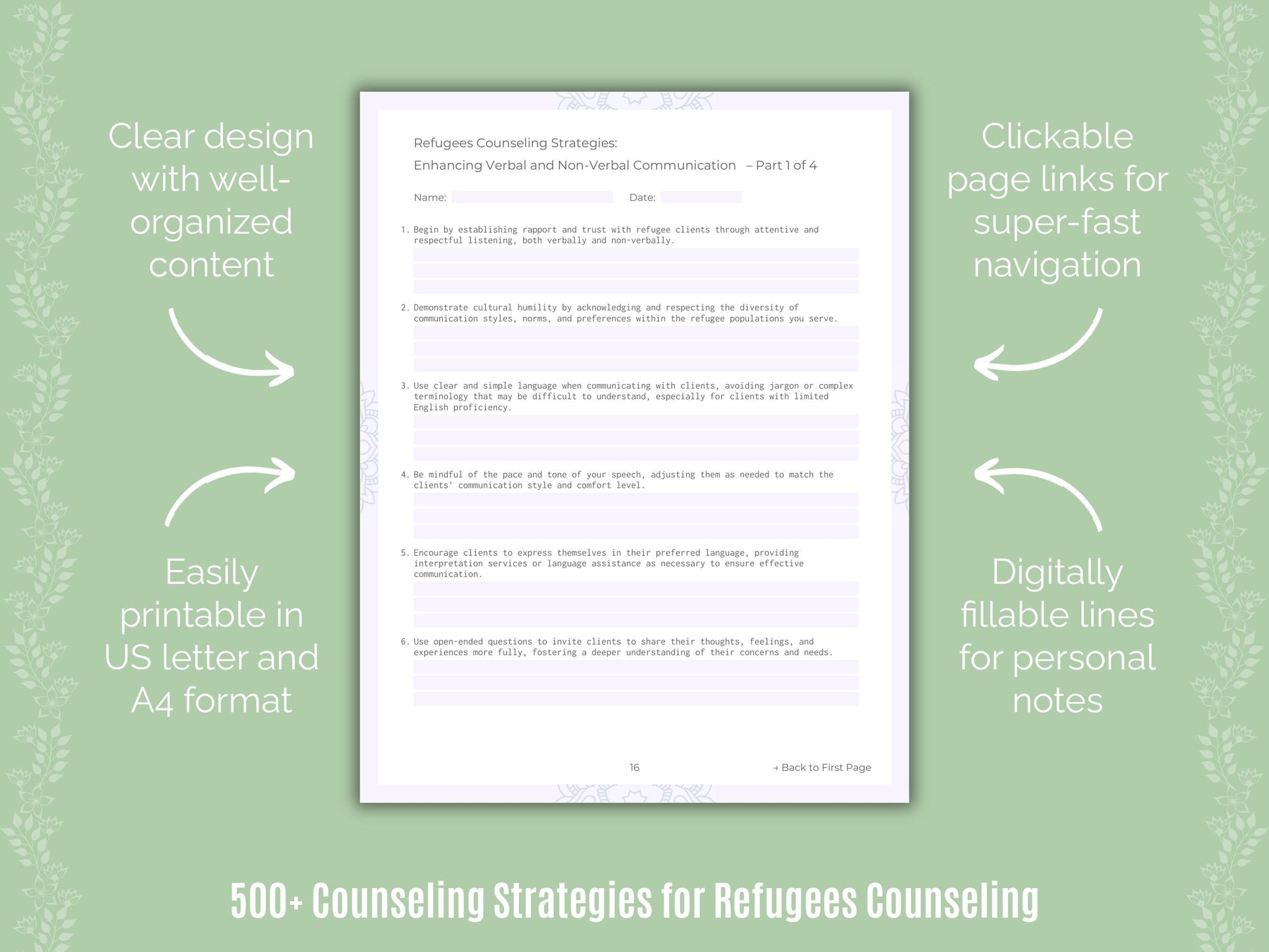 Refugees Counseling Counseling Templates