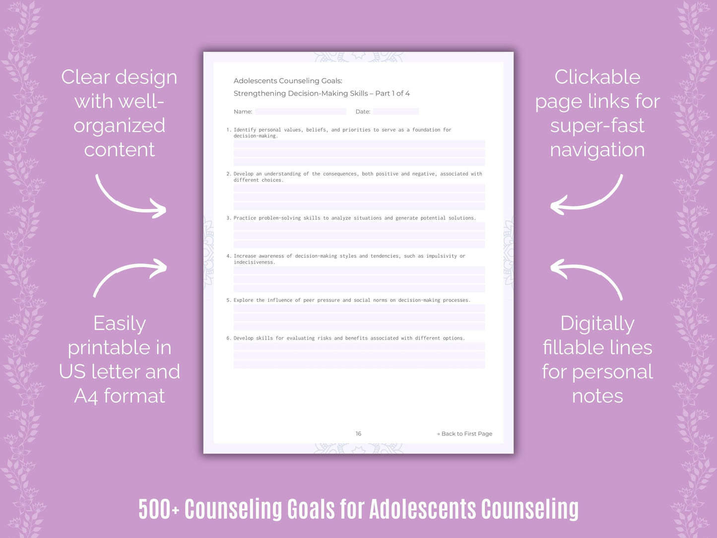 Adolescents Counseling Counseling Templates