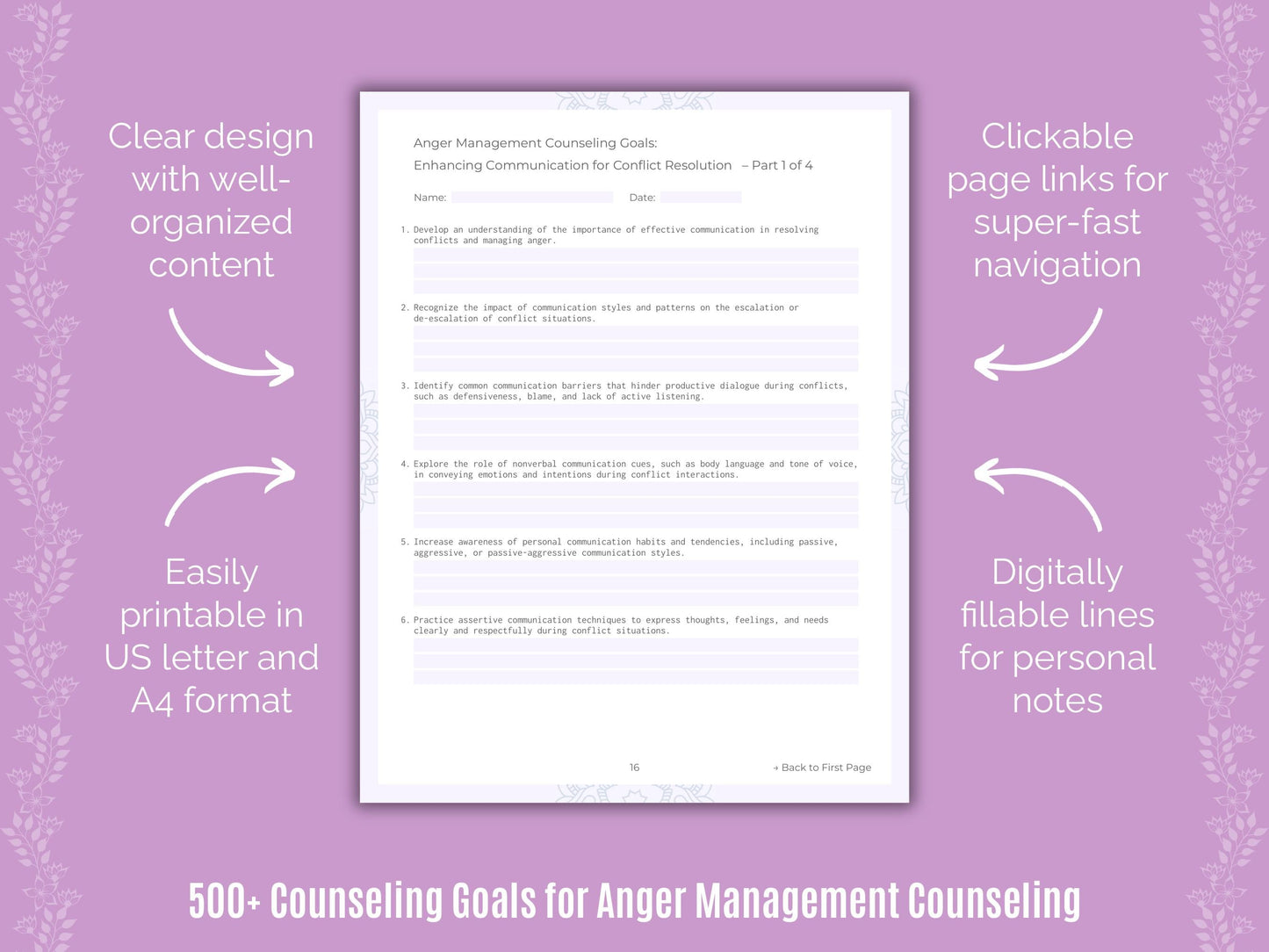 Anger Management Counseling Counseling Templates