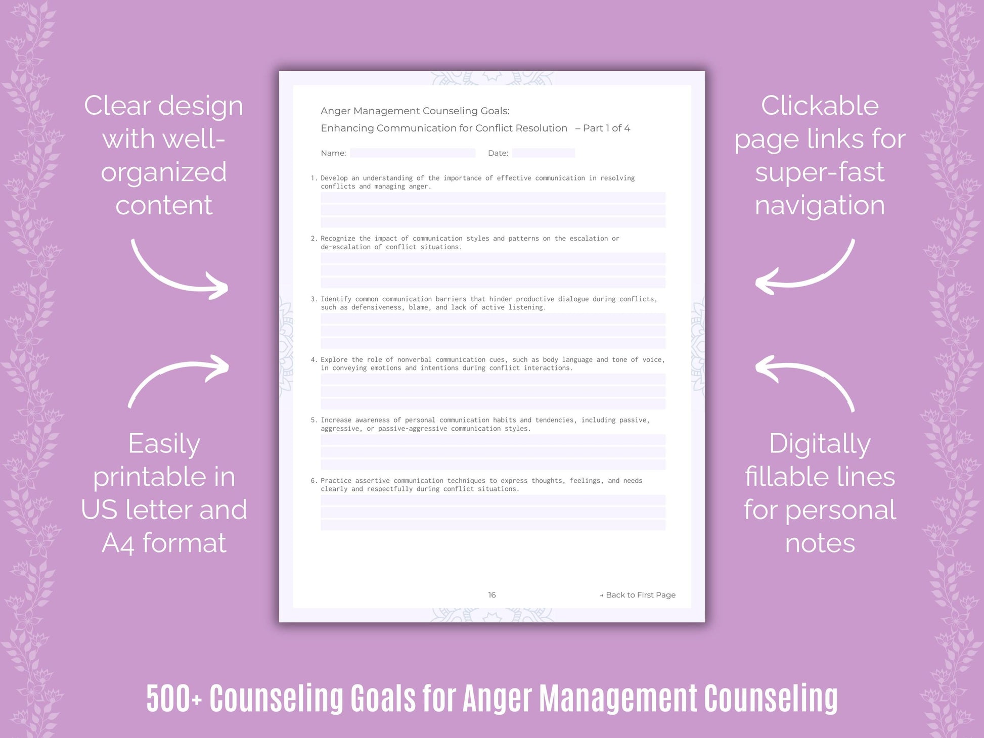 Anger Management Counseling Counseling Templates