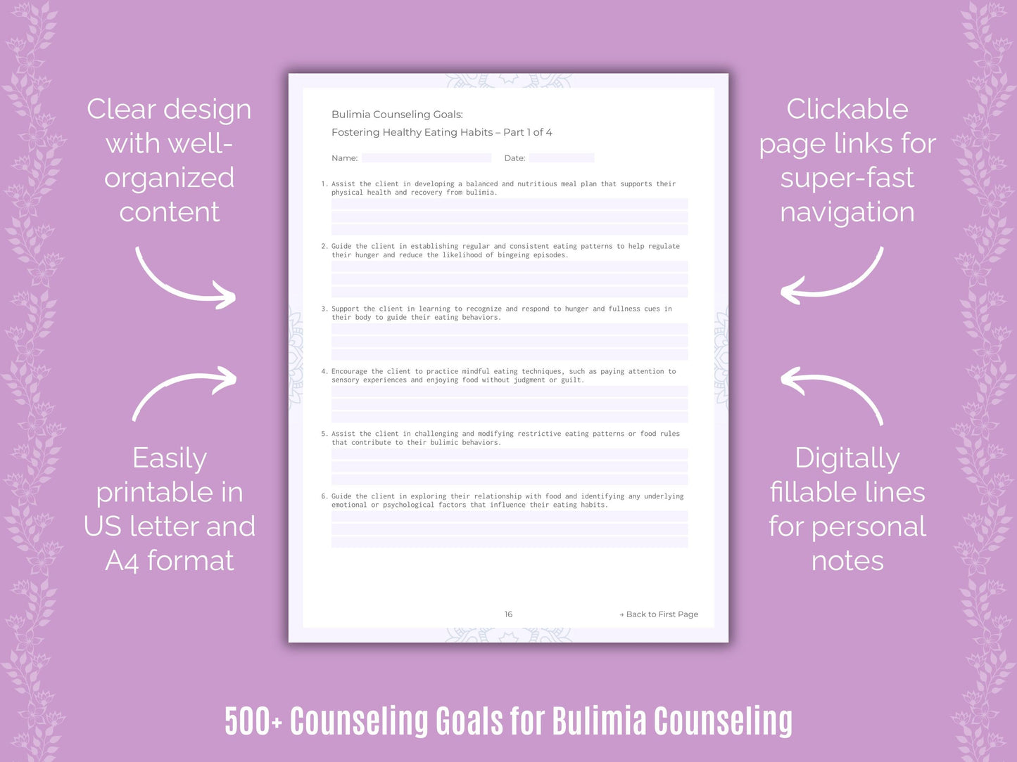 Bulimia Counseling Counseling Templates