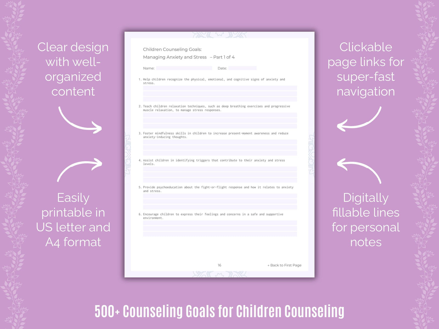 Children Counseling Counseling Templates