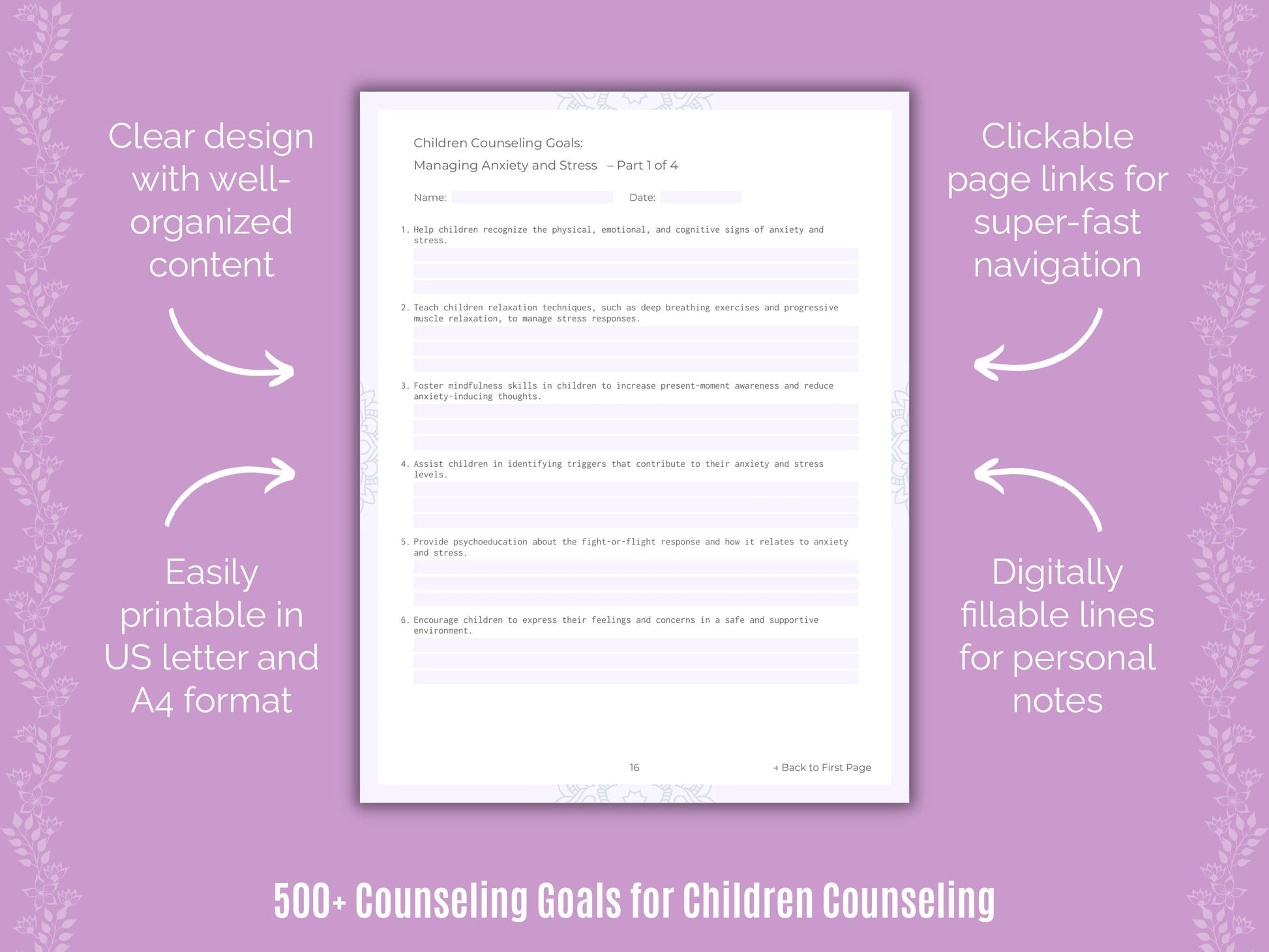 Children Counseling Counseling Templates