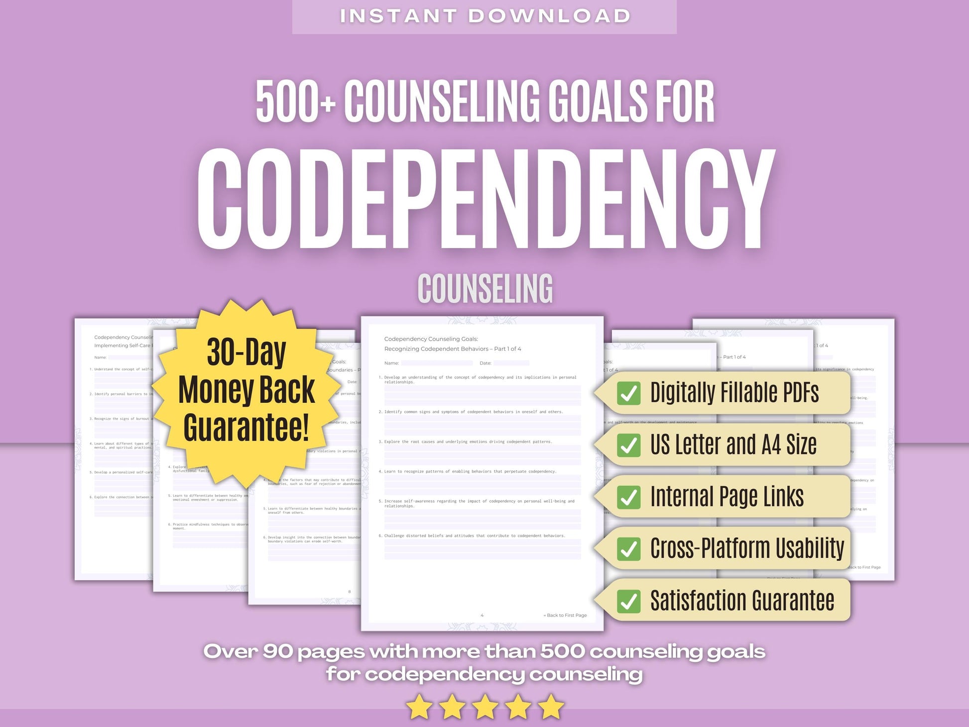 Codependency Counseling Psychology Workbooks