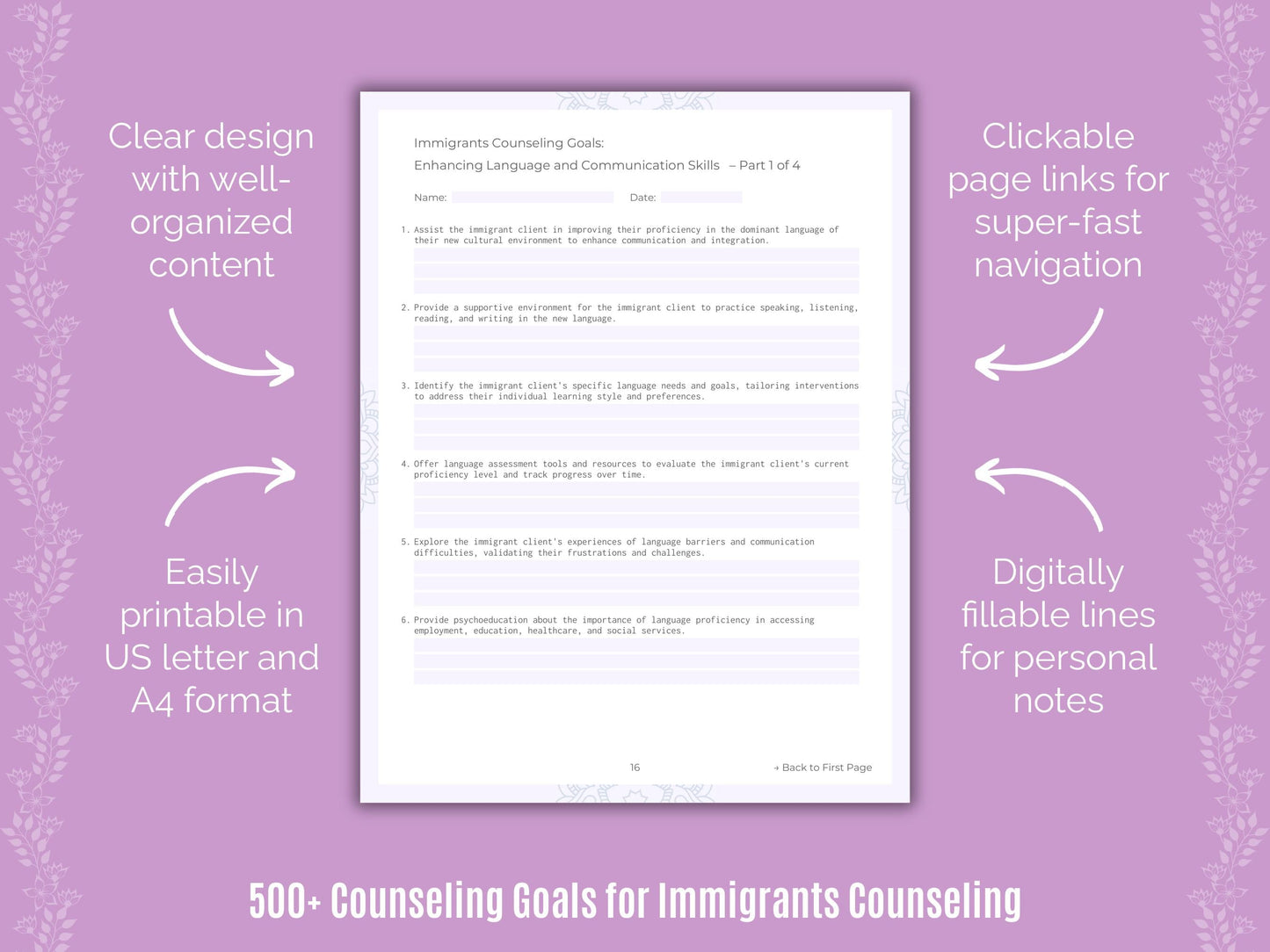 Immigrants Counseling Counseling Templates