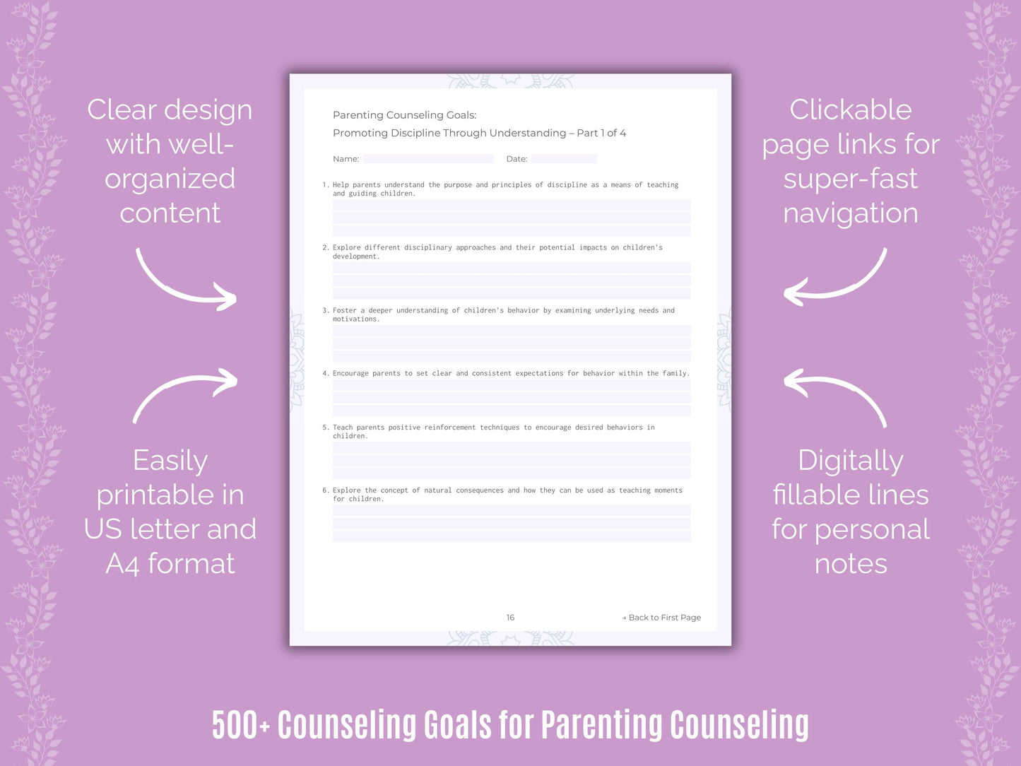 Parenting Counseling Counseling Templates