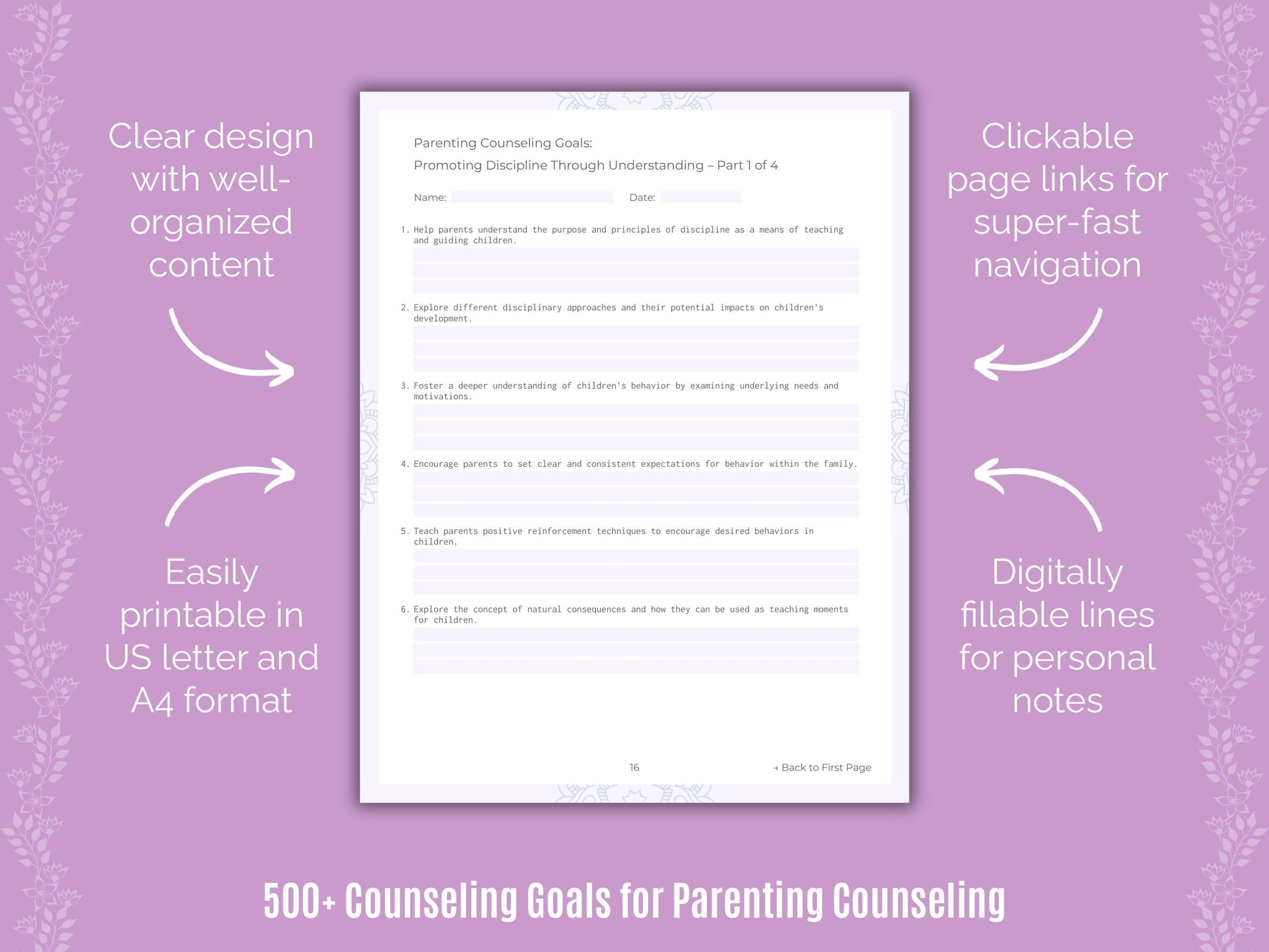 Parenting Counseling Counseling Templates