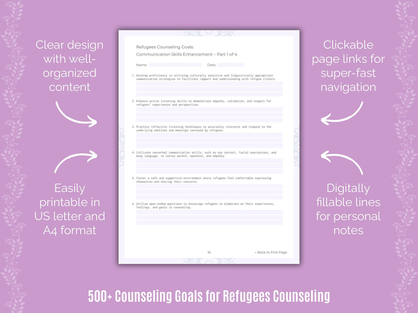 Refugees Counseling Counseling Templates