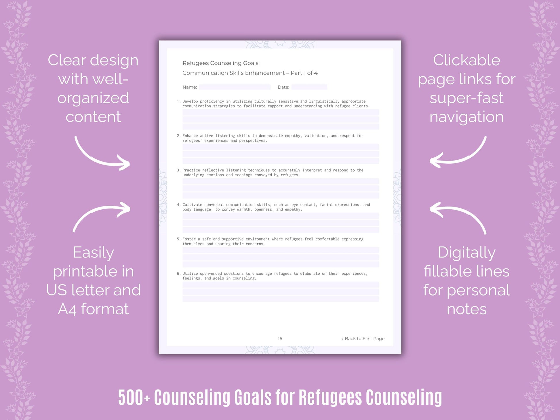 Refugees Counseling Counseling Templates