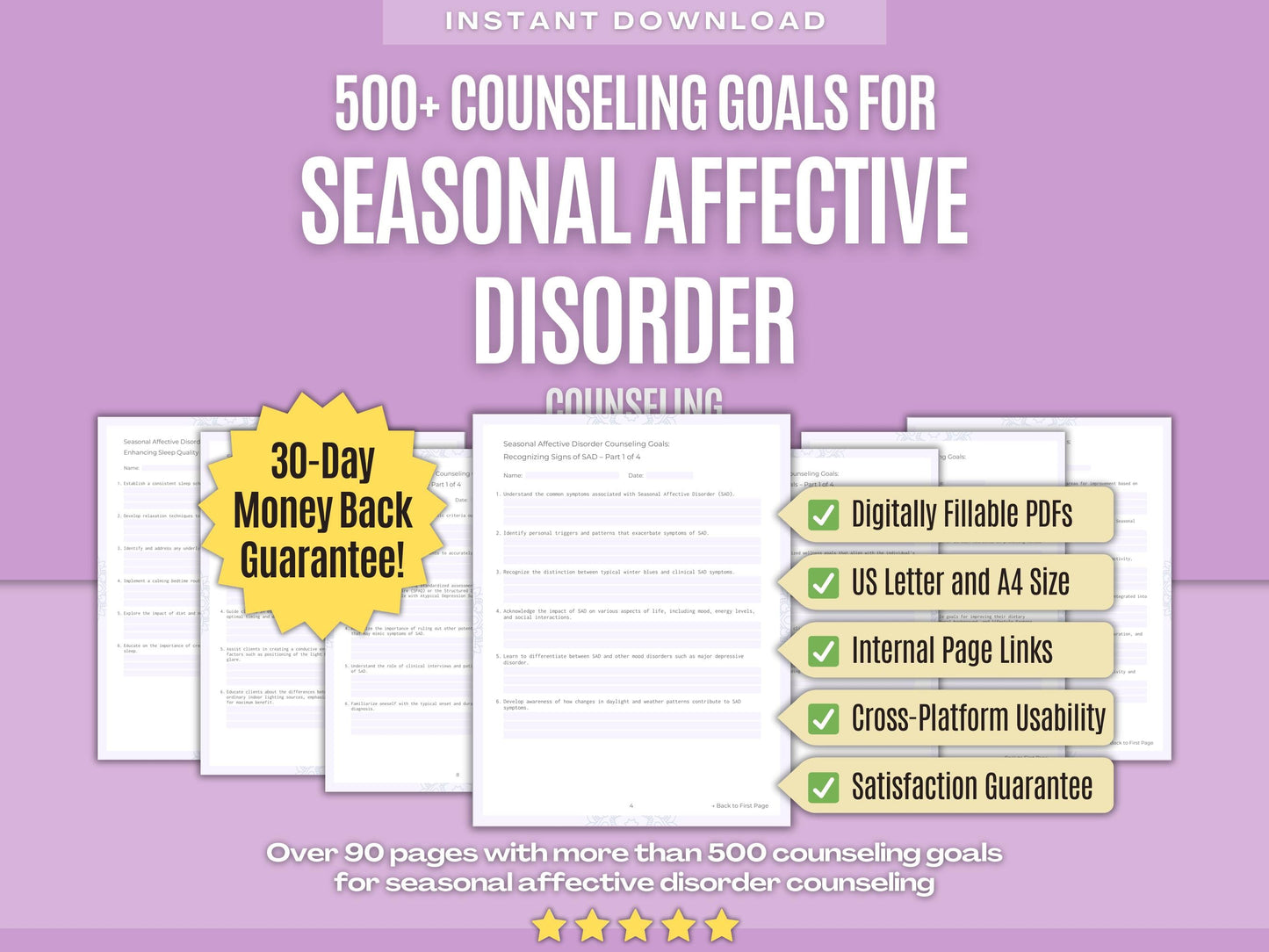 Seasonal Affective Disorder Counseling Psychology Workbooks