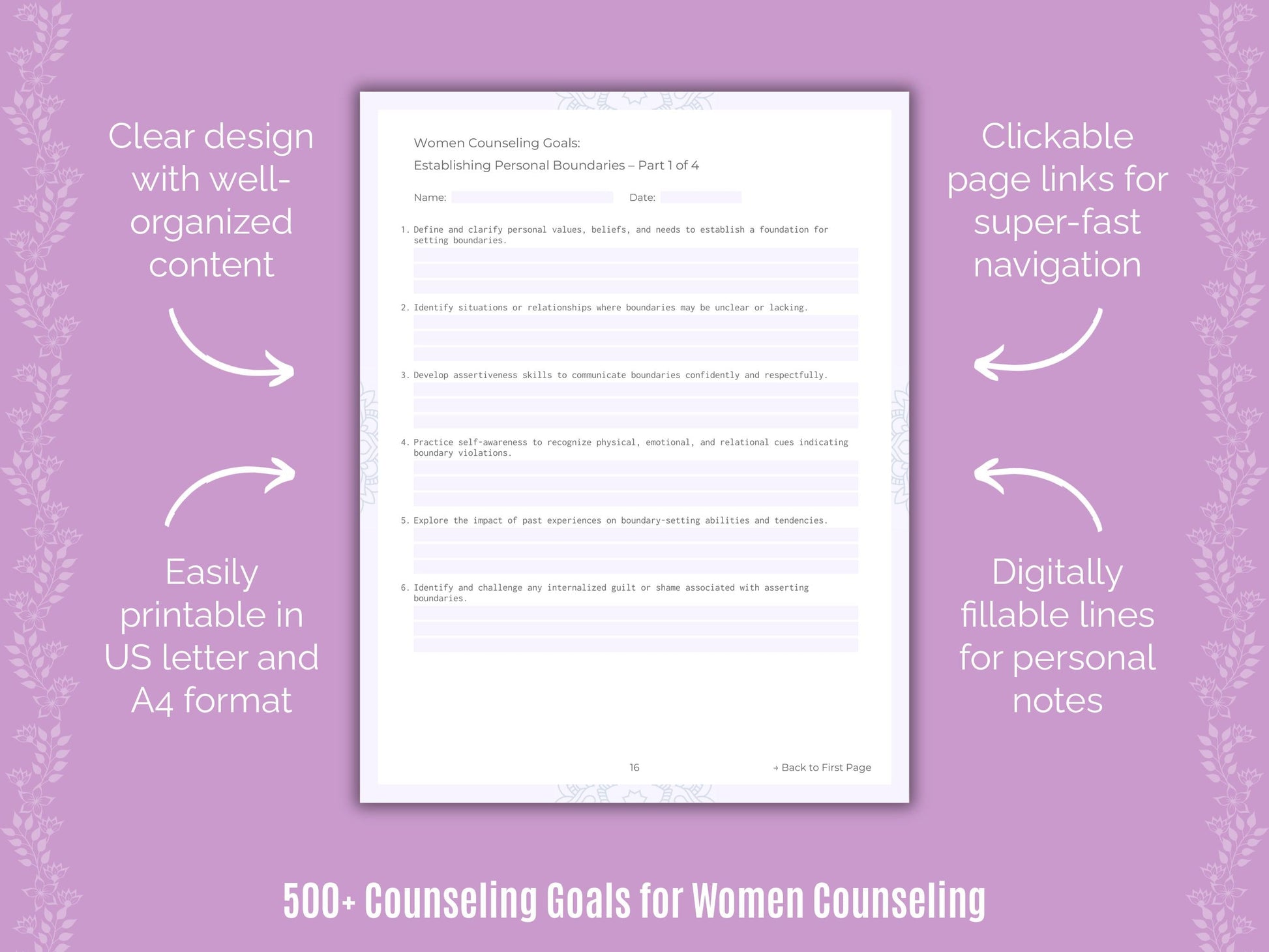 Women Counseling Counseling Templates