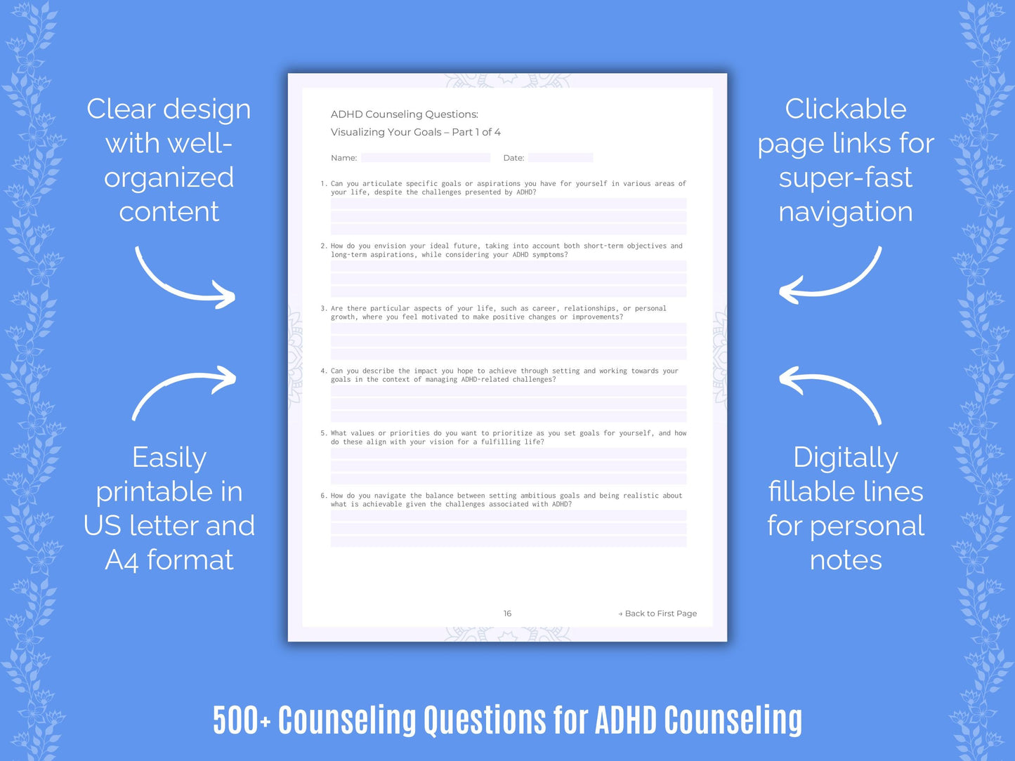 ADHD Counseling Counseling Templates